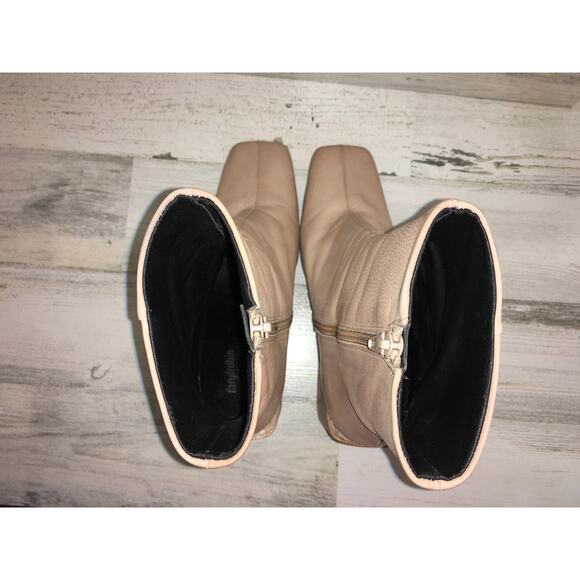 Free People x Farylrobin Marley Square Toe Leather Block Heel Ankle Booties 39 - Picture 11 of 12